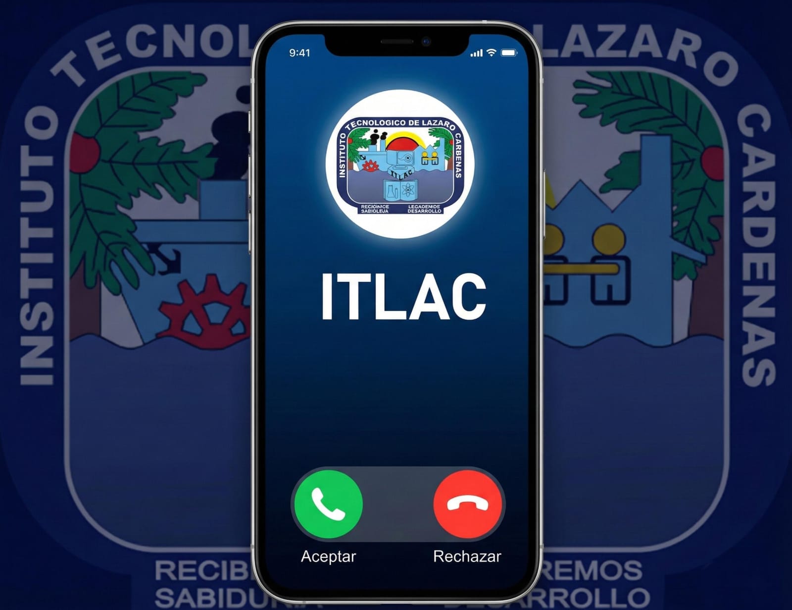 Celular recibiendo llamada del ITLAC